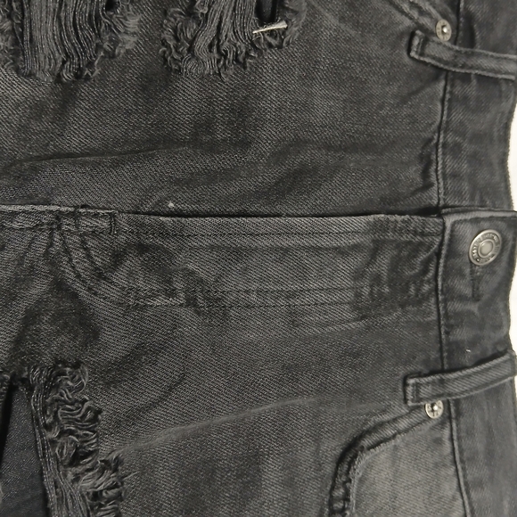 We The Free Black‎ Jean Shorts High-Rise Distressed - Picture 11 of 16